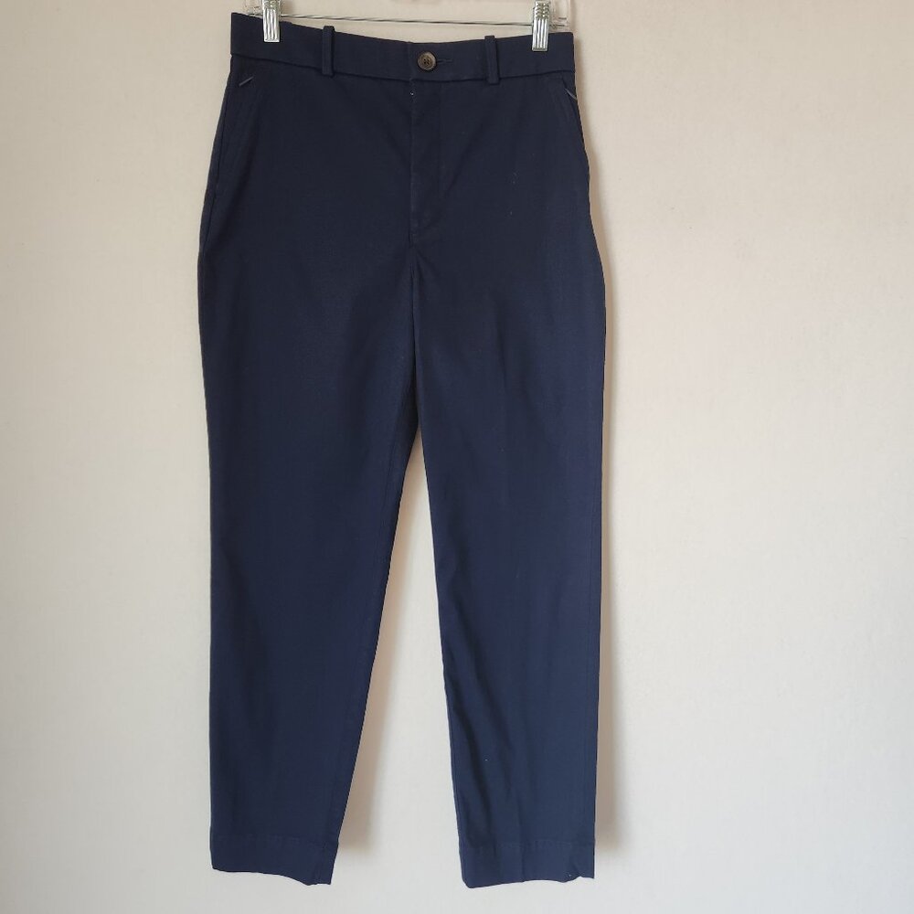 NWT SPANX Supersmooth Stretch Twill Straight Pant Zip-Pocket Timeless Navy - Picture 3 of 15